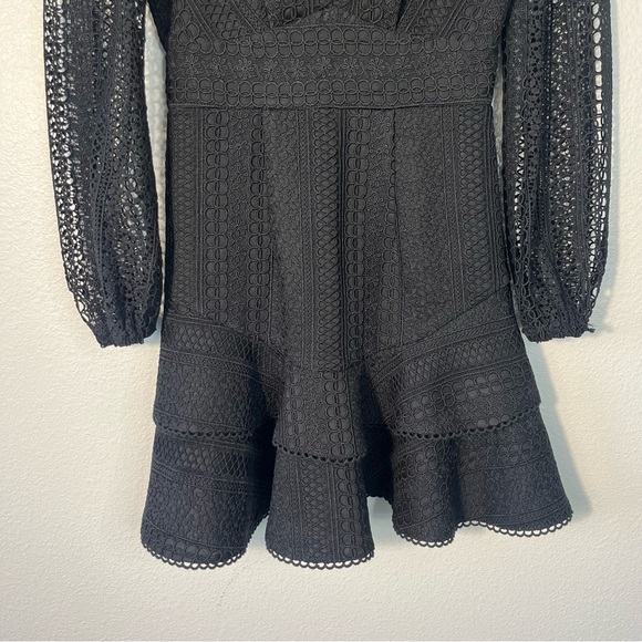 Sheike New Orleans Lace Mini Dress Black Size 6/ US 2 - Picture 5 of 8